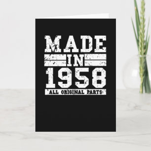 1958 Geburtstags-Spruch Vintage Karte