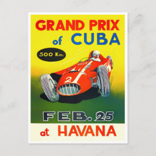 1958 Havanna Kuba Grand Prix Oldtimer-Rennen Postkarte