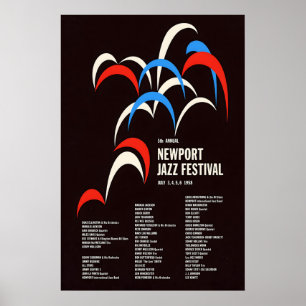 1958 Newport Jazz Festival Jazzplakat - Jazz on a Poster