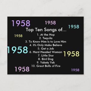1958 Songs Postkarte