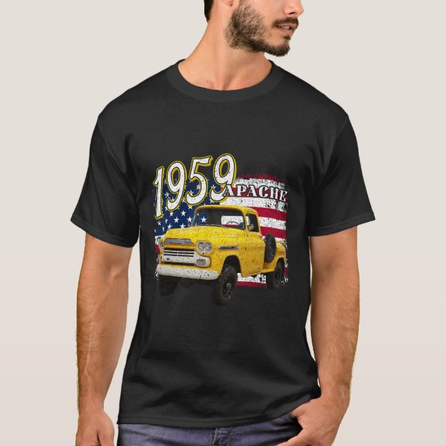 1959 59 Apache Truck 4. Juli Amerikaner T-Shirt (Vorderseite)