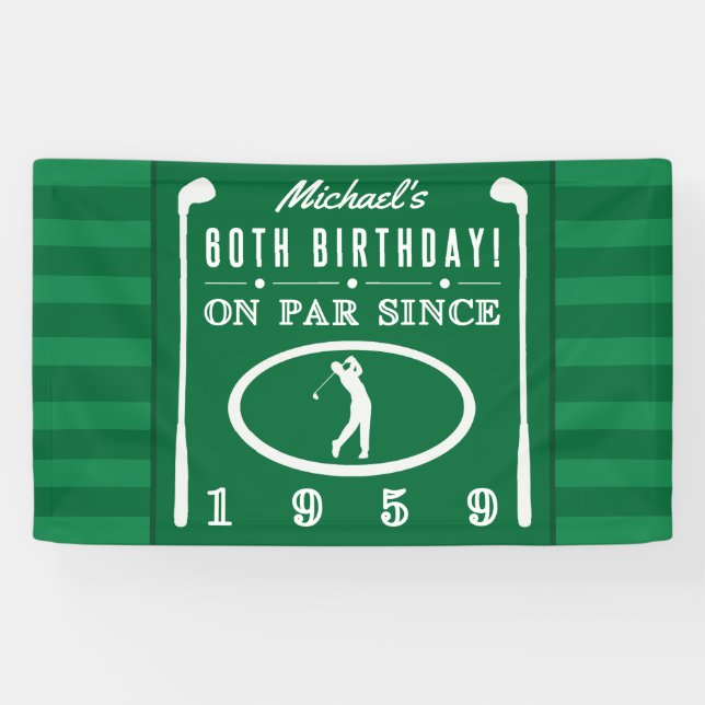 1959 60. Geburtstag für Golfer Banner (Horizontal)