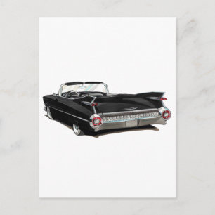 1959 Cadillac Black Car Postkarte