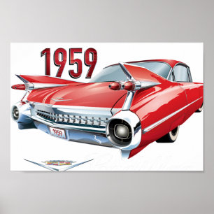 1959 Cadillac Vintag Poster