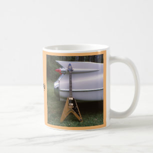1959 Futuristische E-Gitarre und Auto Kaffeetasse