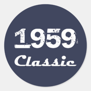1959 Klassische 60. Geburtstagsfeier Runder Aufkleber