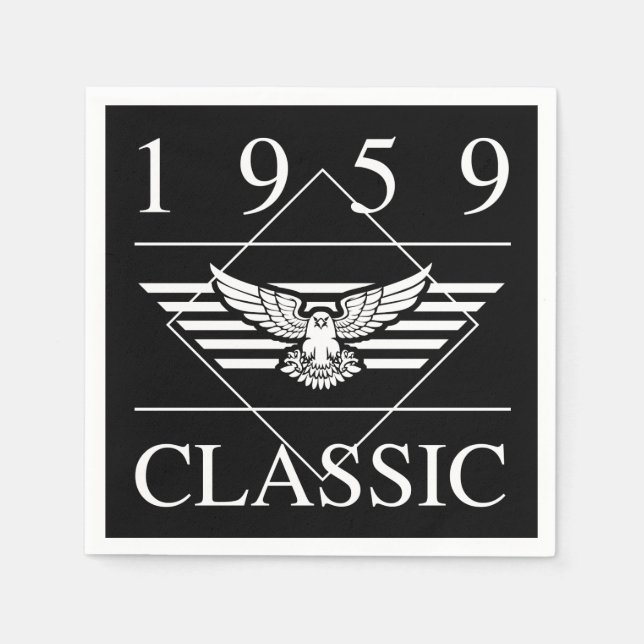 1959 klassisches Geburtsjahr Serviette (Vorderseite)