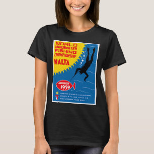 1959 MALTA Poster der Speerfischer-Meisterschaft T-Shirt