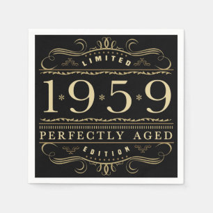 1959 Perfekt alt 60. Geburtstag Serviette