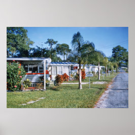 1959 Retro Trailer Park St. Petersburg Florida Poster