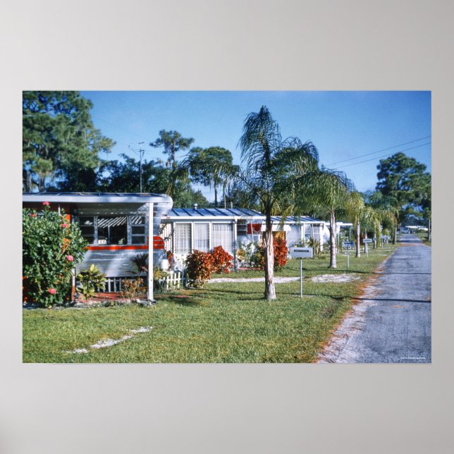 1959 Retro Trailer Park St. Petersburg Florida Poster (Vorne)