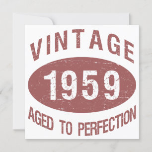 1959 Vintager Geburtstag Einladung