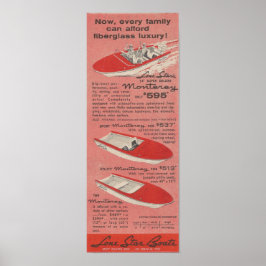 1959 Werbung für einsame Star-Boote Poster