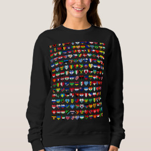 195 Flaggen aller Länder der Welt Sweatshirt