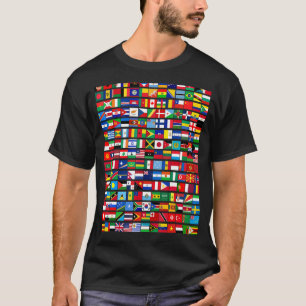 195 Flaggen aller Länder der Welt T-Shirt