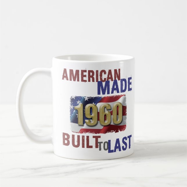 1960 American Made 60. Geburtstag Kaffeetasse (Links)