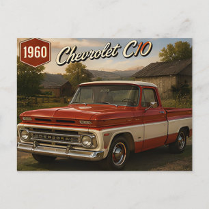 1960 Chevrolet C10 Vintage Klassischer Amerikanisc Postkarte