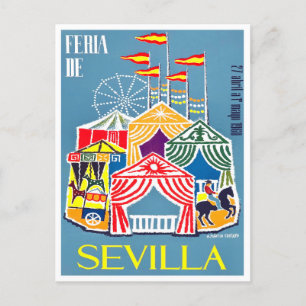 1960 Feria de Sevilla Postkarte