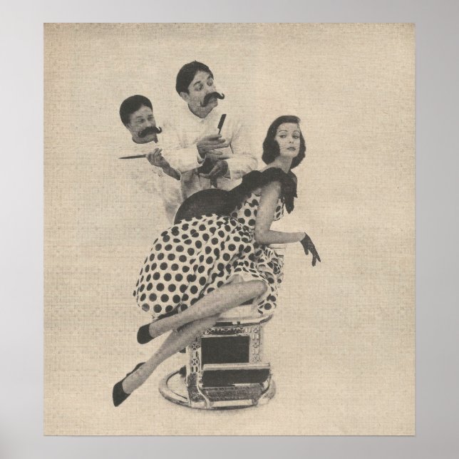 1960 Friseursalon Schönheitsmode Poster (Vorne)