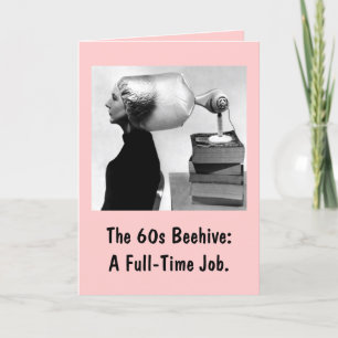 1960 Hairdo Grußkarte ~ Anpassen! Karte