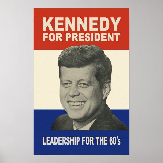 1960 Kennedy für President Poster (bis zu 39 x 60! (Vorne)