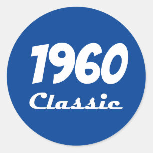 1960 Klassische 60. Geburtstagsfeier Runder Aufkleber