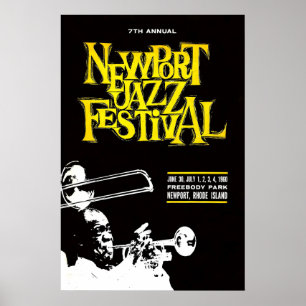 1960 Newport Jazz Festival Jazzplakat - Nina Poster