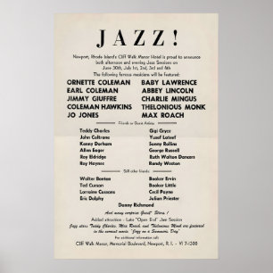 1960 Newport Rebels Jazz Festival Jazzplakat Poster