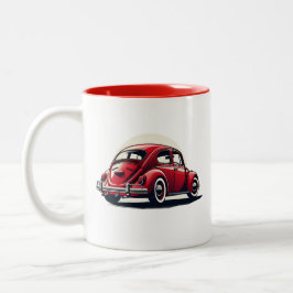 1960 Red Classic Car Zweifarbige Tasse