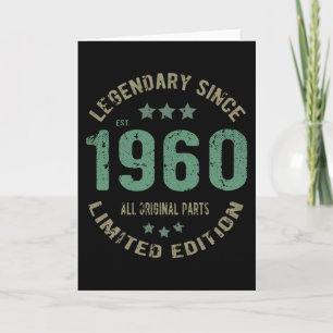 1960 Vintage Birthday Karte