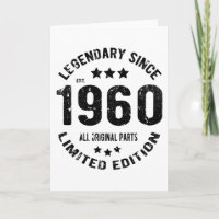 1960 Vintager Geburtstag