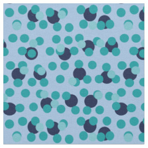 1960er-70er Pop Geometrisch Teal-Blasen Stoff