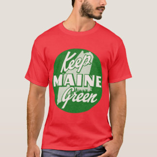 1960er Behielt Maine Green T-Shirt