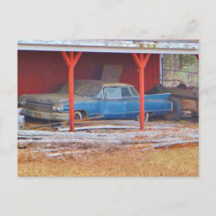 1960er BLUE SADAND DEVILLE Oldtimer Postkarte
