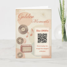 1960er Erinnerungs-Pflege Besuchskarten mit Musik-