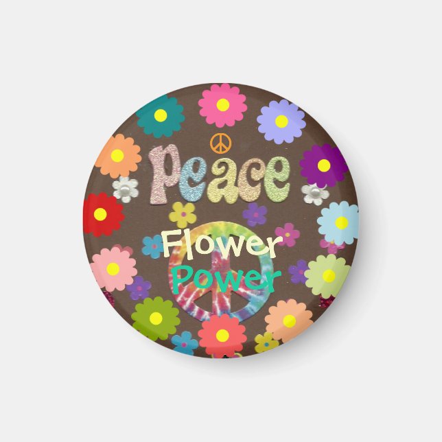 1960er Flower Power  Magnet (Vorne)