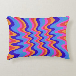 1960er Hippie Trippy Retro-Wallpaper Dekokissen