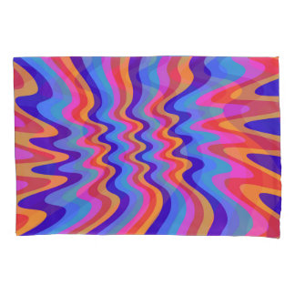 1960er Hippie Trippy Retro-Wallpaper Kissenbezug