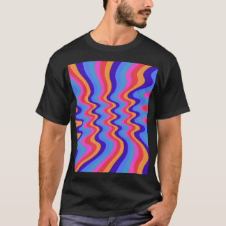 1960er Hippie Trippy Retro-Wallpaper T-Shirt