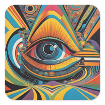1960er Horror Vacui psychedelische Kunstwerke