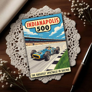 1960er Indianapolis 500 Vintage Postkarte