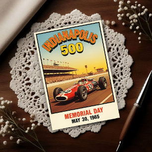 1960er Indianapolis 500 Vintage Postkarte