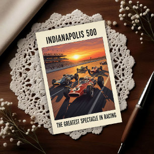 1960er Indianapolis 500 Vintage Postkarte