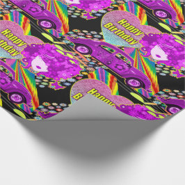 1960er Jahre Thema Groovy Girl Party Geburtstag Geschenkpapier