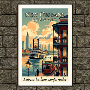 1960er Jahre Vintage New Orleans Wandposter Poster