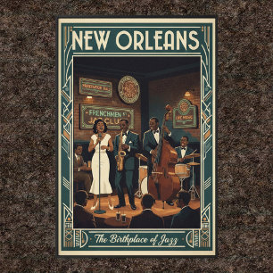 1960er Jahre Vintage New Orleans Wandposter Poster