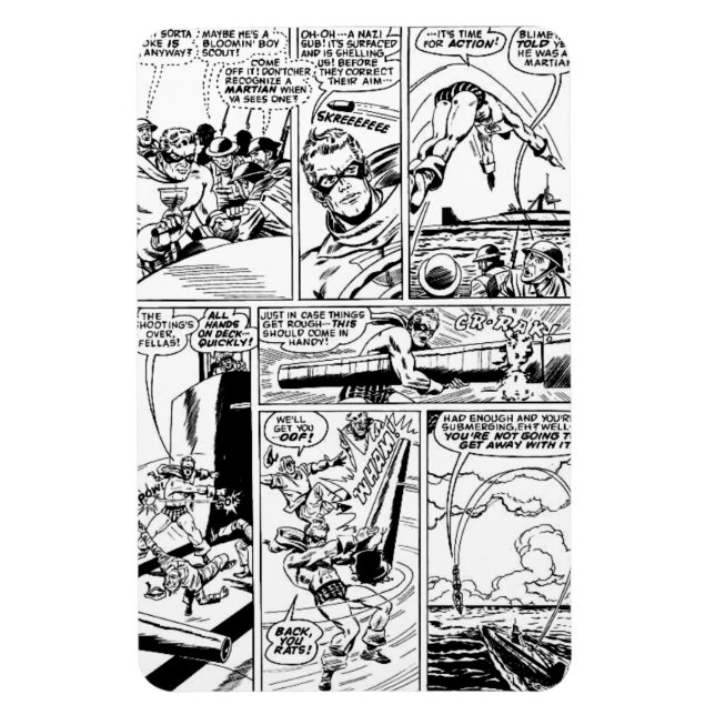 1960er "NEMESIS" Action-Comicstrip-Magnet Magnet (Vertikal)