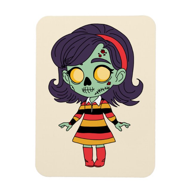 1960er Zombie Mädchen Magnet (Vertikal)