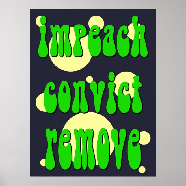 1960's Style Impeach Convict Remove Poster (Vorne)