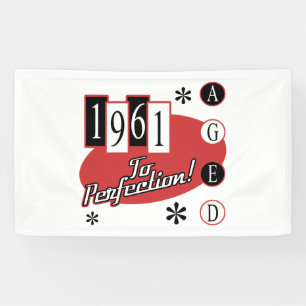 1961 60. Geburtstag Mid Century Modern Banner